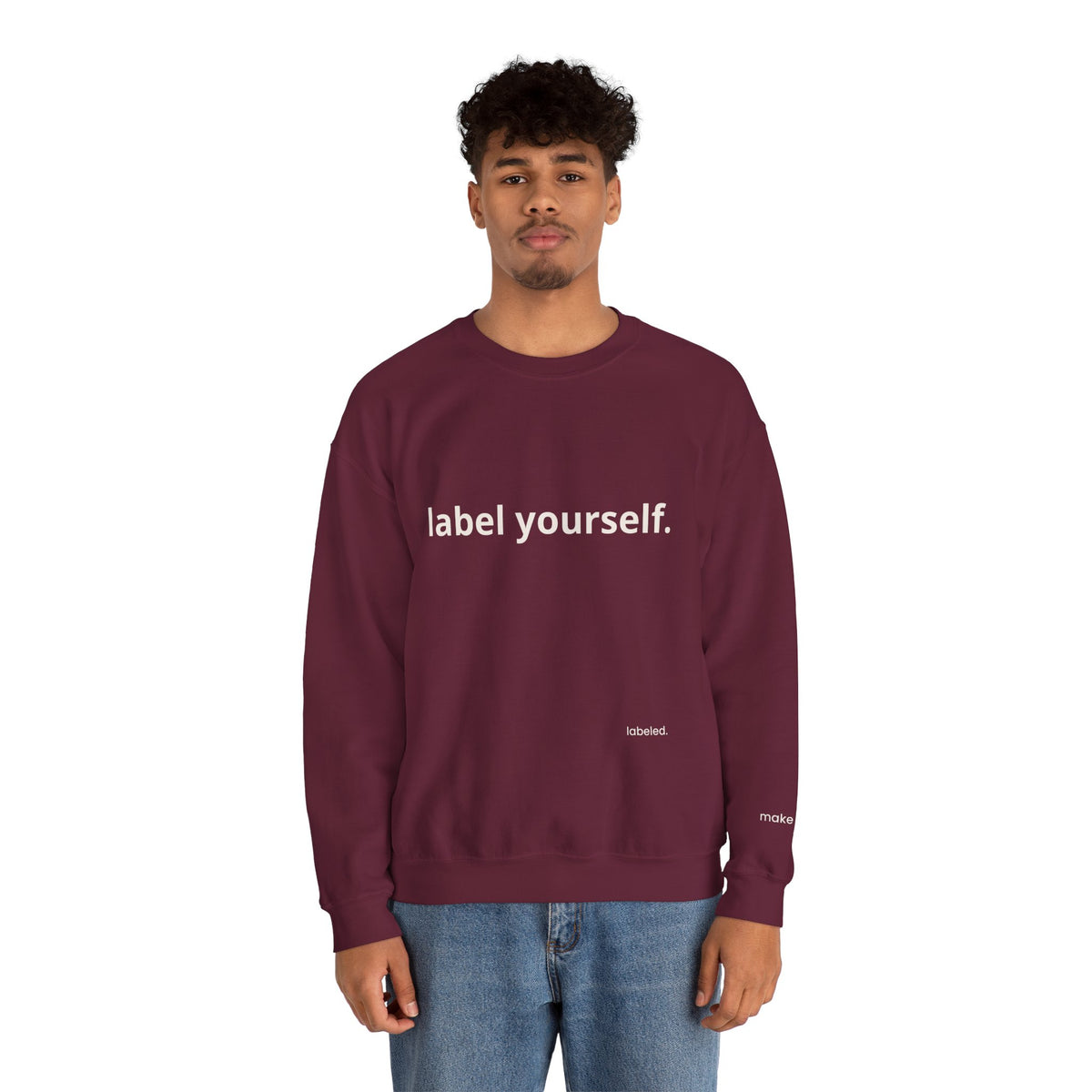 labeled. — Label Yourself Personalized Crewneck